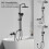 DERW Black Rainfall Shower Kit with 10 Round Rainfall Shower Head 4 Sp 3