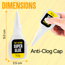 Superglue 10g 2pk – Fast Acting Adhesive for Metal Pottery Wood and Mo