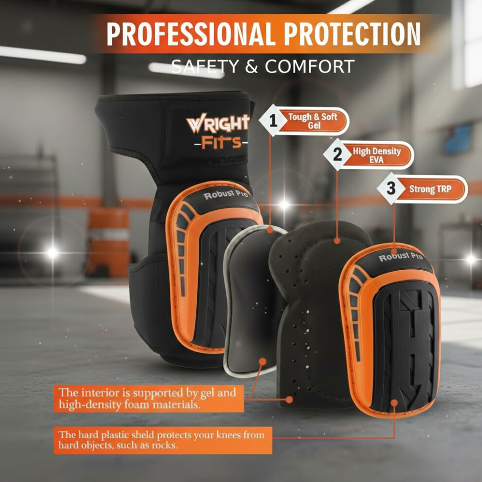 Professional Gel Work Knee Pads Â Heavy Duty Knee Protectors Knee Sup 5008607493961