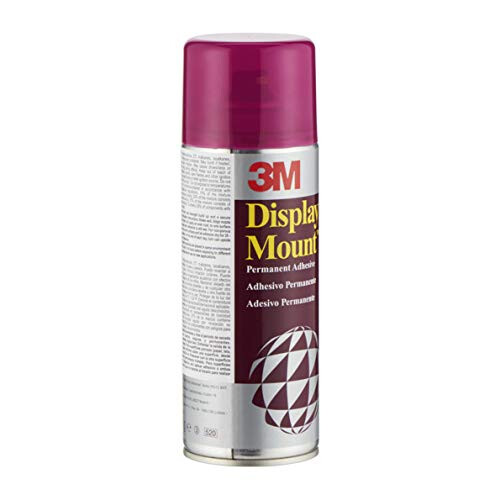 Scotch Scotch 3M DisplayMount Permanent Multi-Purpose Spray Adhesive, Transparent, Standard, 1 Can, 400 ml 1