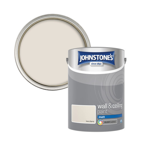 Johnstone's Johnstone's - Matt Wall & Ceiling Paint - Ivory Spray - 5L 1