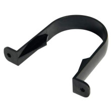 FLOPLAST Black 68mm Round Gutter Pipe Clip Bag of 2