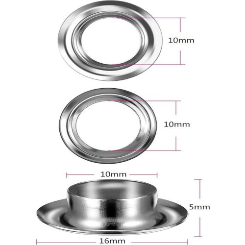 Κιτ οπών - Οπές από μουσαμά - Σετ 100 - 10 mm - Χαλκός - Ανθεκτικό στη διάβρωση 1