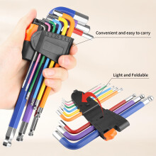 pesutei 9Pcs Allen Key Set, 1.5-10MM Alan Keys Sets, Ball-End Hex Key