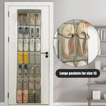 Hanging Shoe Organizer - Strong Mesh - 28 Pockets - White - Durable