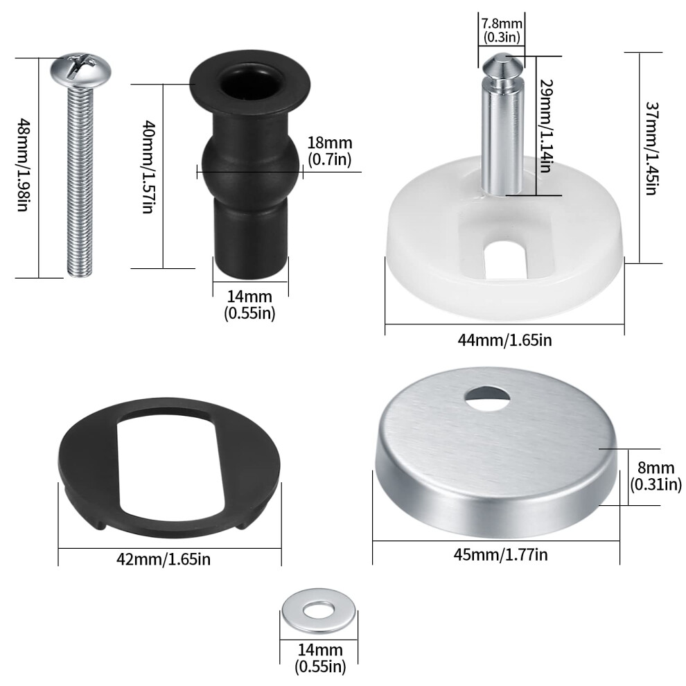 Quick Release Toilet Seat Fixings Universal Toilet Seat Hinges Fitting 5008948679369