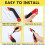 Pubiao Grout Rake Tool, Grout Removal Tool, 5 Replacement Blades (Red) 4