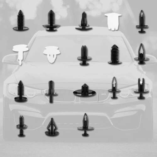 Fastening Clips - 415 Pcs - Plastic - Black - For Bumpers and Mudguards 2