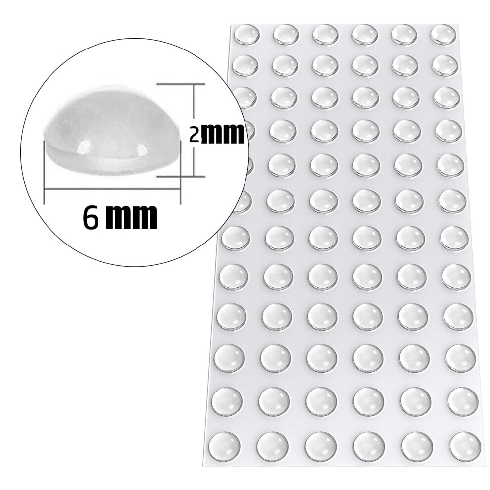 Yazany 100Pcs Clear Rubber Feet 6 2Mm Self Adhesive Rubber Pads Stick 5000846452334
