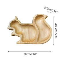 Snack tray, appetizer board, wooden plate, squirrel design, cheese board and charcuterie boards in unique solid wood