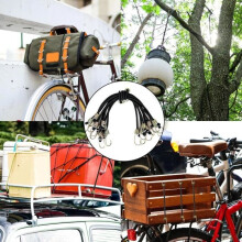 Joustavat benji-narut koukuilla, 10 kpl 24 cm pieni säädettävä naru kiinnittimellä mini benji-naru pressuille ja matkatavaroille