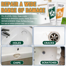 Tile Repair Kit White Professional Fibreglass Porcelain Ceramic Bath