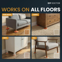 DIY Doctor The Original Deluxe Super Sliders (3 Pack) - Furniture Sliders For Carpet - Furniture Movers - Furniture Sliders For Wooden Floors - Appli