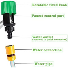 Set of 3 universal tap adapters - ABS hose connector for kitchen, bathroom and garden