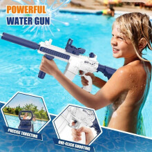 Pistolet à eau électrique, jouet pistolet à eau, longue portée jusqu'à 10 m, jeu de tir extérieur pour enfants de 8 à 12 ans