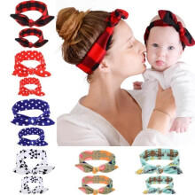 Haarband voor babymeisjes - Elastische ringen - 12 stuks - Strikje - Ouder-kind
