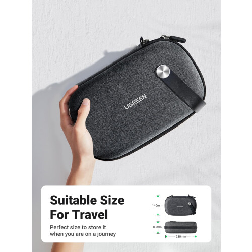 UGREEN Travel Accessories Tech Pouch Electronics Cable Organiser Bag Black 2