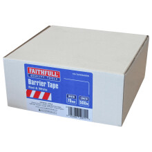 Faithfull FAITAPEBARRW Hazard Warning Barrier Tape 70mm x 500M RedWhit