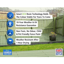 SIRAMICO COATINGS Fence Paint 5 Litres Waterbased ECO Resin Technolo