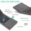 Zedo Foldable Bluetooth Keyboard, Pocket Size Portable Mini BT Wireless Keyboard with Touchpad for Android, Windows, PC, Tablet, with Rechargeable Li 3
