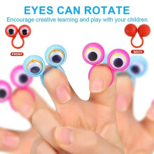 20 Pieces Finger Puppets with Eyes, Finger Puppets with Eyes, Educational Finger Toy for Children, Goodie Bag