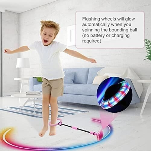Skipping Rope - Flash - Ankle Model - PP and PVC Material - Foldable Design - Flashing Light