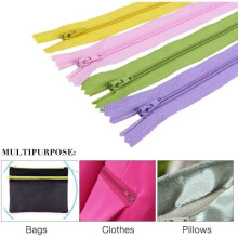100 Pcs 30cm Invisible Zippers Assorted Nylon Zippers 25 Colors for Sewing Assortment