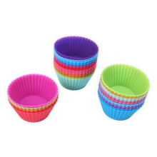 RUNFON 12 PCS Muffin, Cake, Pastry, and Ice Cream Molds - Silicone Cake and Food Molds - Random Colors