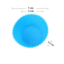 RUNFON 12 PCS Muffin, Cake, Pastry, and Ice Cream Molds - Silicone Cake and Food Molds - Random Colors