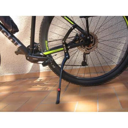 In hoogte verstelbare fietsstandaard voor mountainbikes