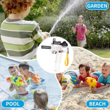 Pistolet à eau électrique pour enfants de 8 à 12 ans, portée de 5 à 10 m, fonctionnement automatique, batterie rechargeable
