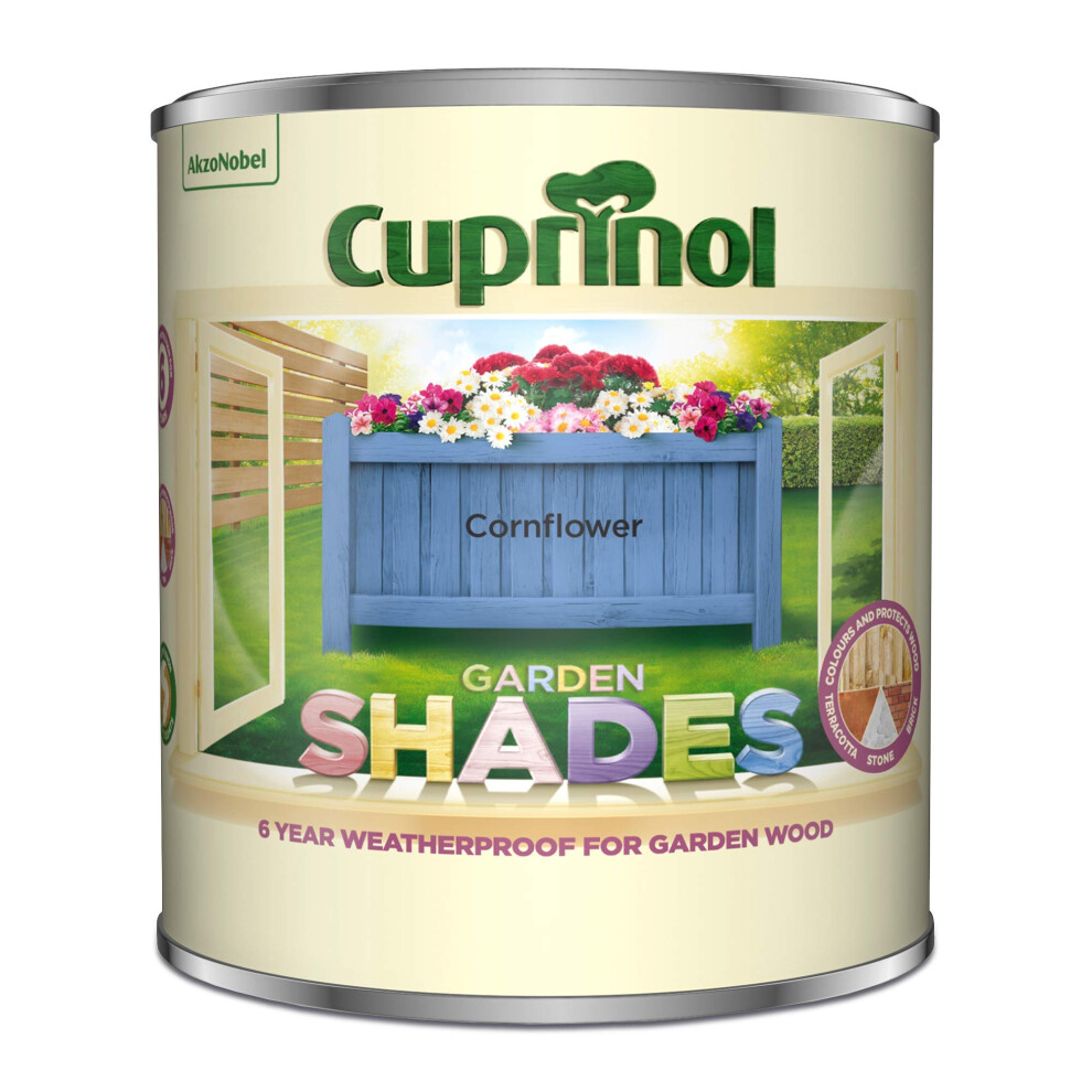 Cuprinol Garden Shades Wood Paint - Cornflower - 1L