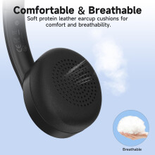 AOC Wireless Headset with Microphone, dongle-BT/Bluetooth/wired 3 modes connection, bluetooth Headset V5.3, PC Headphone Office Teams for Skype, Teac