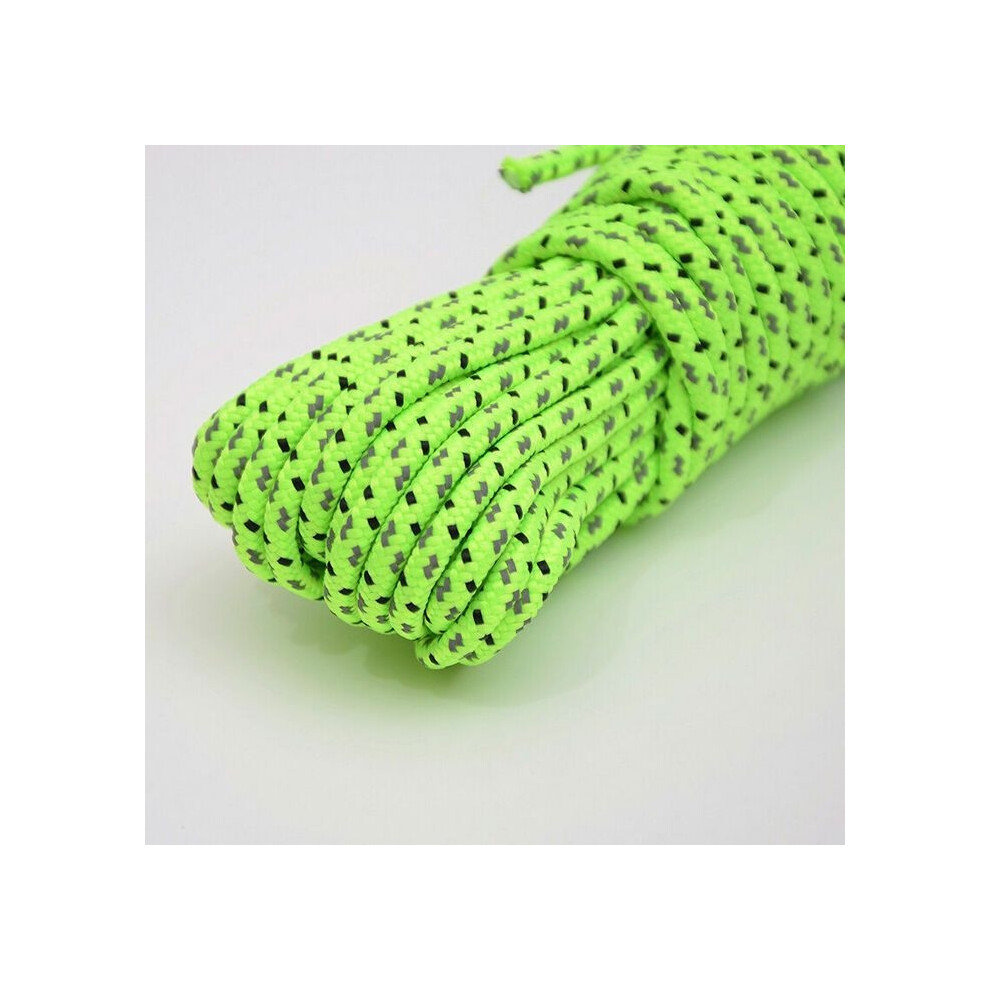 50M Reflective Tent Nylon Rope Camping Rope Outdoor Windproof Ropes For Outdoor Camping And Hiking Green Pzcc 9149891710849