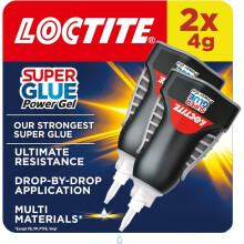 Loctite Super Glue Power Gel, Flexible Super Glue Gel, Superglue with Non-Drip Formula for Vertical Applications, Clear Glue with Precise Nozzle, 2x4