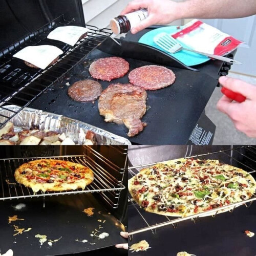 5 pcs BBQ mats, reusable, non-stick, 40*33cm 2