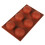 Baking mold - CA486 - Half-sphere Sphere - Silicone - 30x17.5x3.5 cm - Brown 1