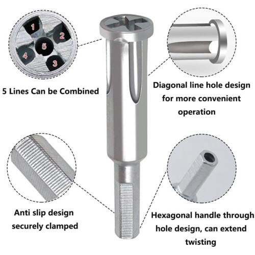 2Pcs Wire Twisting Tool 1/4Inch Hex-Shank Electrical Cable Wire Stripper and Twister Wire Stripping Tool WireNut Twister 2
