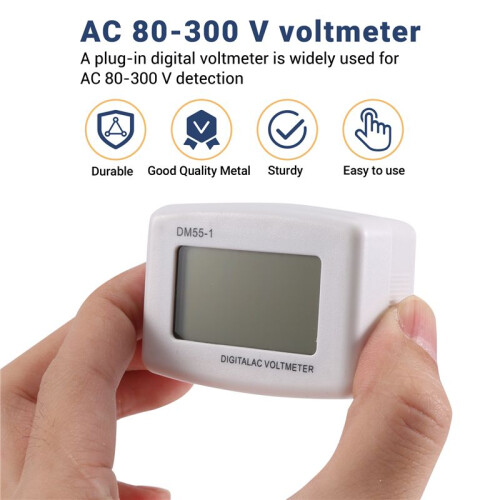 DM 55 - 1 AC 80 - 300 V LCD Digital Voltmeter US Plug - in Electric Pen Meter 1