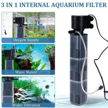 3-in-1 Aquariumfilter und Pumpe, 40 W 2800 l/h geräuscharme Aquariumpumpe mit Filter, Sauerstoffanreicherung und Umwälzung