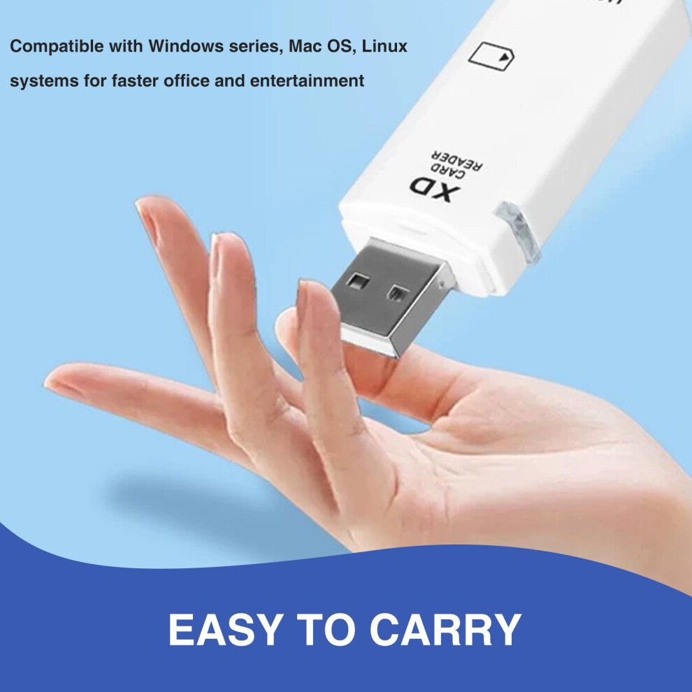 Ninnyi Usb 2.0 Xd Portable Flash Card Reader, Xd Picture Camera Card Reader For Windows Mac Os Linux Card Reader 4565643258028