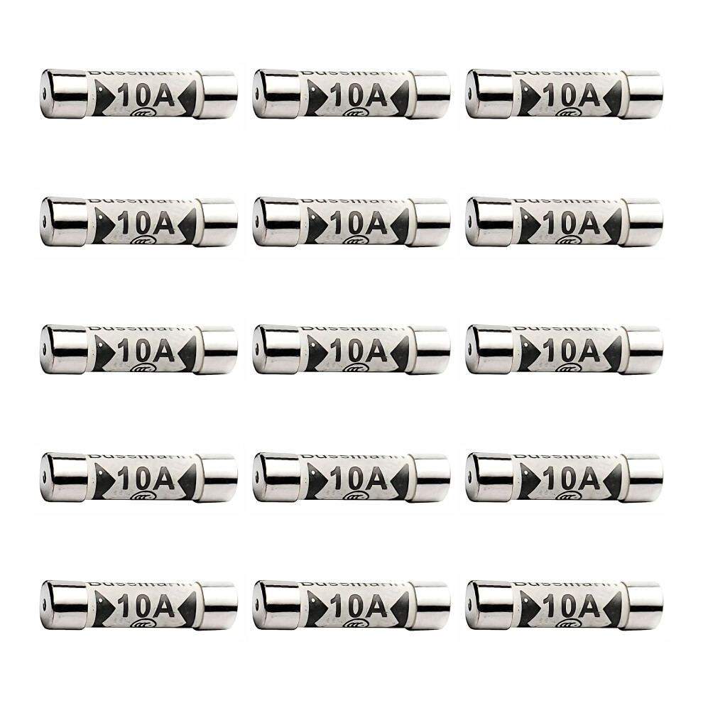 15Pcs Of 10A, 10 Amp Fuse Uk 240V/250V Pack Of 15 Of 10A Fuse Bs1362 Fuses By Zarb 8266820390727