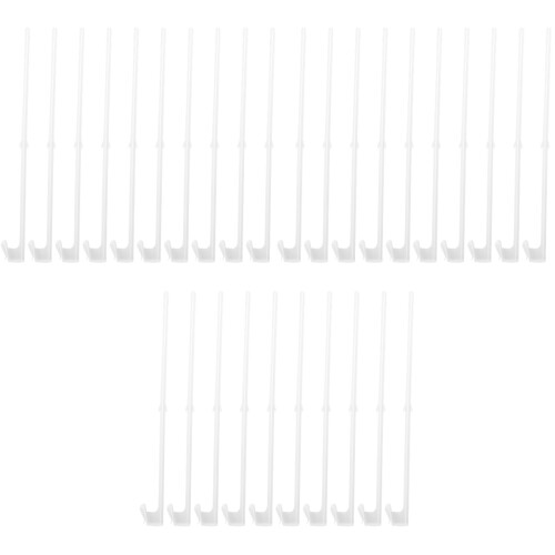 30St Compacte Witte Plastic Car Vlaggenstok Met Draagbare Clip Ontwerp
