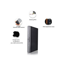 INF RFID Credit Card Holder with 6 Card Slots, Black