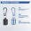 4 Pack Ear Plug Carrying Case Keychain, Portable Keychain Pill Holder Case, Waterproof Metal Earplug Case Pill Container 7