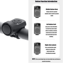 SURENHAP Universele elektrische fietsclaxon - USB-opladen - 4 beltoonstanden - Alarm