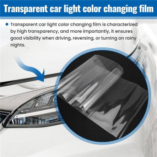 12 Polegadas X 48 Polegadas Transparente Protetor de Filme de Vinil Matiz EnvoltóRio de Neblina para Luz Traseira 2