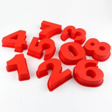 4 Acrylic Number Cake Molds for Baking Cakes, Numbers 0-9, Molds for Birthday, Anniversary, Wedding, 10cm High