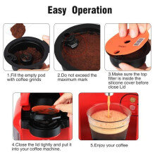Coffee filter - PRUMYA - Reusable PP - 60ml - Compatible with Bosch Tassimo - Includes cleaning brush