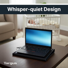 Targus 17" Laptop Cooling Pad with Dual Fans, USB-A Powered Chill Mat for MacBook & Notebook up to 17-Inch, Adjustable Height, Black/Grey (AWE55GL)